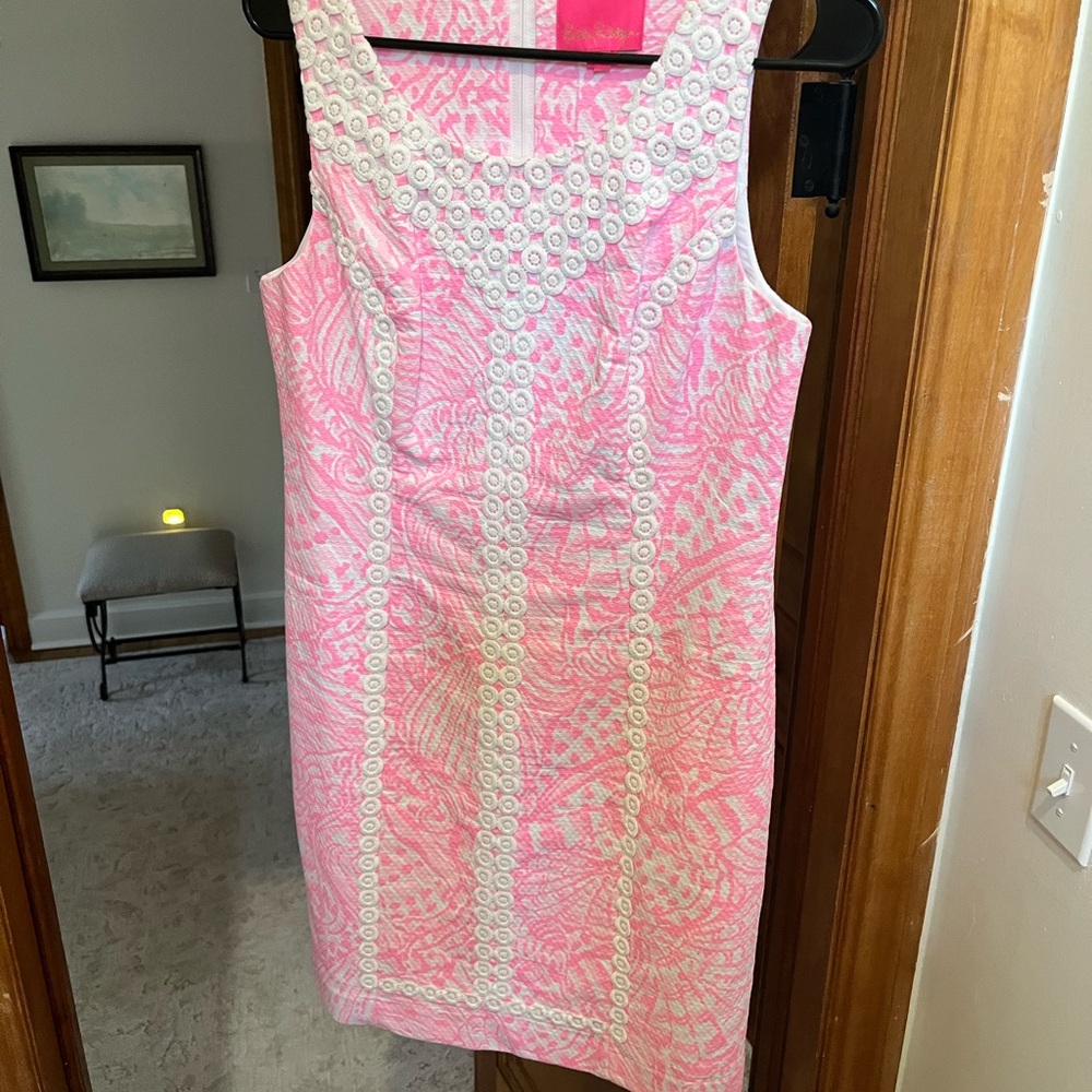 Lilly Pulitzer Pink and White sheath Dress